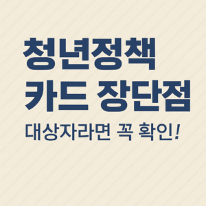 청년정책 카드 장단점