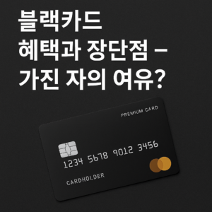 블랙카드 혜택과 장단점