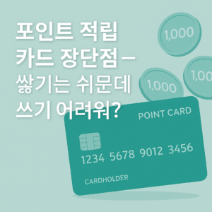 포인트 적립 카드 장단점