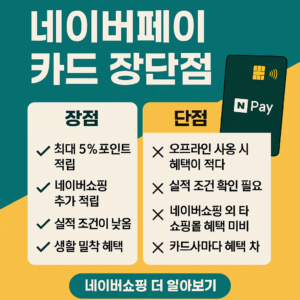 네이버페이 카드 장단점