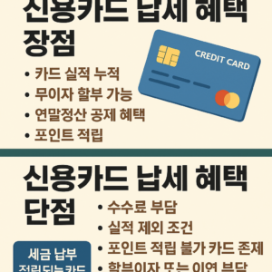 신용카드 납세 혜택 장단점