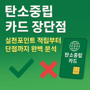 탄소중립 카드 장단점